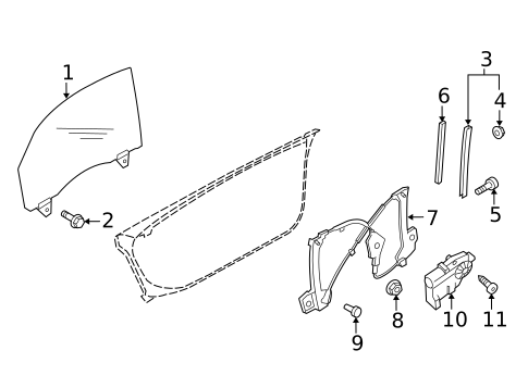 Glass - Door for 2015 Audi R8 #0