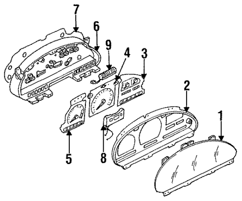 Cluster & Switches for 1994 Nissan Quest #0