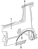 4386518 - Body: Roof Molding for Chrysler: LeBaron | Dodge: Spirit Image