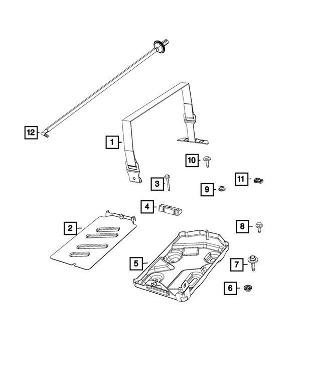 68267109AC - Electrical: Battery Tray for Mopar Image image