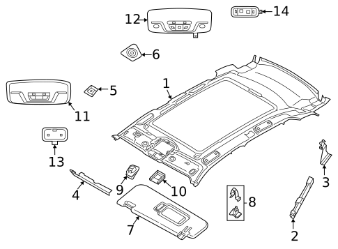 Interior Trim - Roof for 2024 BMW X6 #0