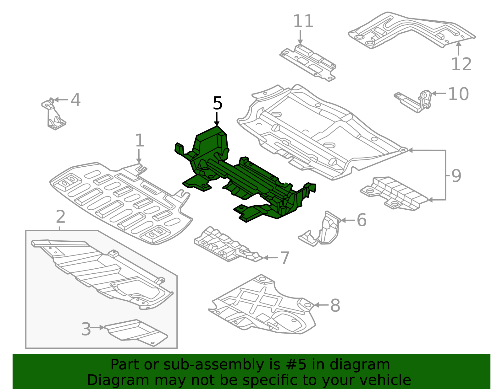 JL1Z-16054-D - Floor Pan Splash Shield 2018-2021 Ford Expedition