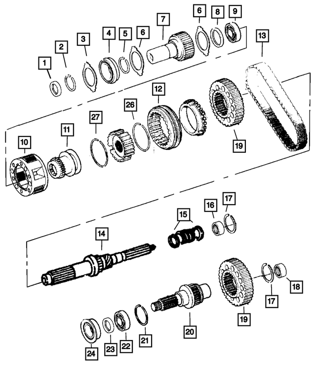 5072458AA - NV244; Transfer Case: Input Gear Bearing for Mopar Image image