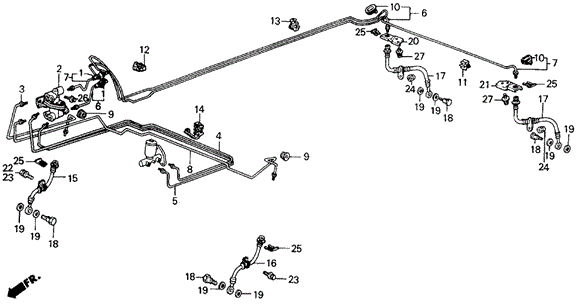 Brake Lines for 1988 Acura Integra #0