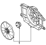 F23Z8C607D - Cooling System: Fan Assembly for Ford: Tempo | Mercury: Topaz Image