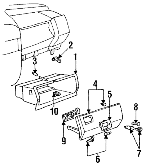 Glove Box for 1995 Volkswagen Jetta #0