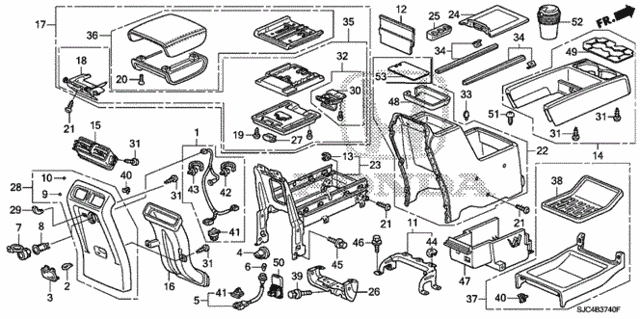 Console for 2012 Honda Ridgeline #0