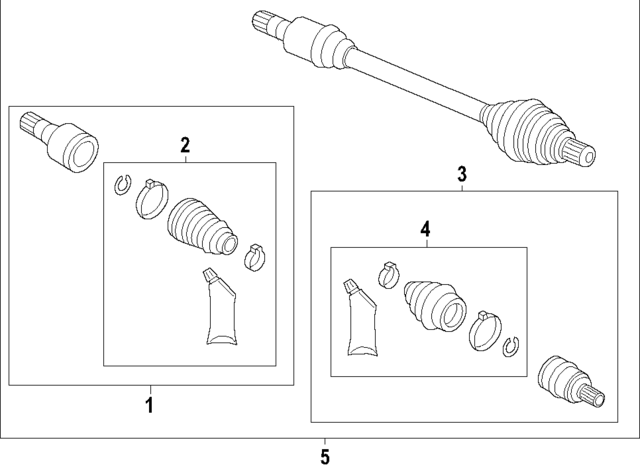 5Q0498103K - Front Drive Axle: Inner Cv Joint for Audi Image