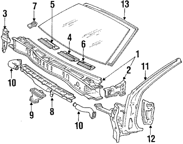 5570014780 - Body: Cowl Top Panel for Toyota Image