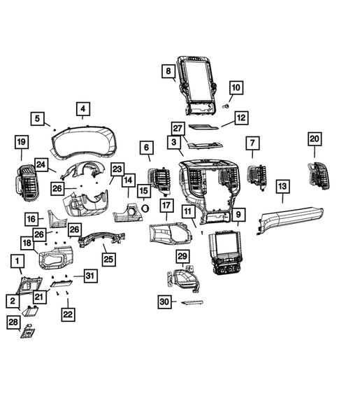 Instrument Panel for 2023 Ram 3500 #1