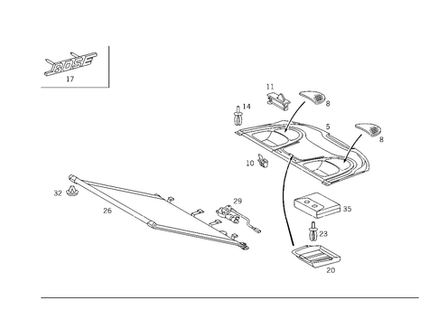 Hat Tray, Roller Blind, First Aid Box for 2002 Mercedes-Benz CLK430 #0