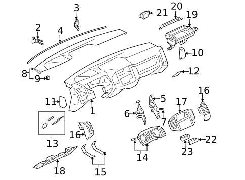 Instrument Panel Components for 2004 Mitsubishi Montero #0