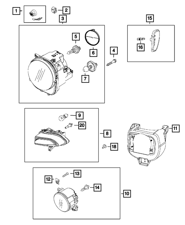 68576779AA - : Park And Turn Signal Lamp, Right for Mopar Image