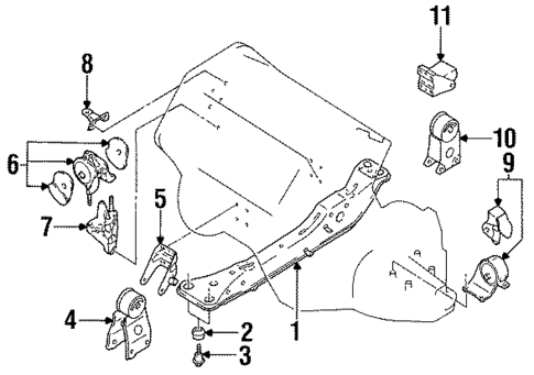 Engine & Trans Mounting for 1996 Nissan Maxima #1