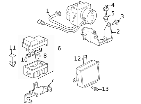 ABS Components for 1997 Honda CR-V #0