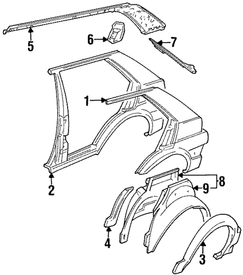 Inner Structure for 1986 Volkswagen Golf #1