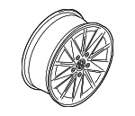 5G0601025BA8Z8 - Suspension: Wheel, Alloy for Volkswagen: e-Golf, Golf, Golf Alltrack, Golf R, Golf SportWagen Image