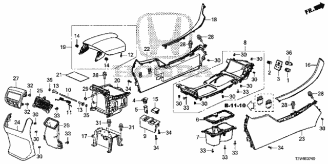 Console for 2014 Honda Accord #0
