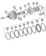 52108127AA - Automatic Transmission 5 Speed [DGJ]: Transmission Seal for Chrysler: 300, Crossfire | Dodge: Challenger, Charger, Durango, Magnum, Nitro, Sprinter 2500, Sprinter 3500 | Jeep: Commander, Grand Cherokee, Wrangler, Wrangler JK Image