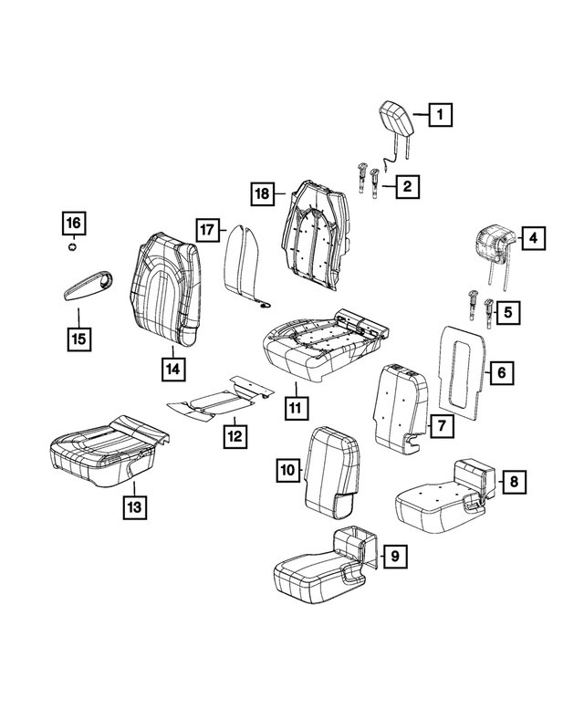 6RT391A3AB - Interior Trim: Second Row Headrest for Mopar Image image