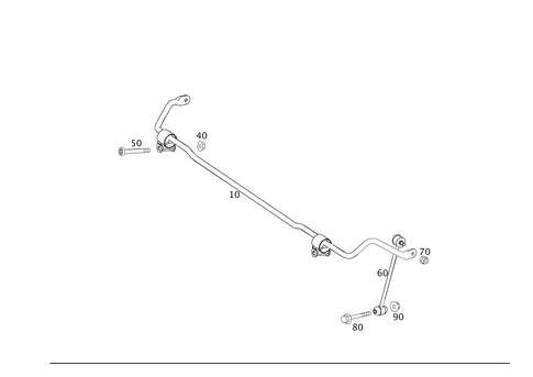 Torsion Bar, Rear for 2015 Mercedes-Benz E550 #0