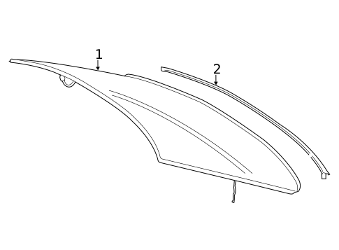 Glass & Hardware - Back for 2021 Mercedes-Benz S500 #0