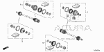 42017TRXR00 - Chassis: BOOT SET, INBOARD for Acura Image