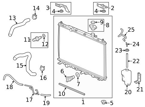 Radiator & Components for 2017 Acura RDX #0
