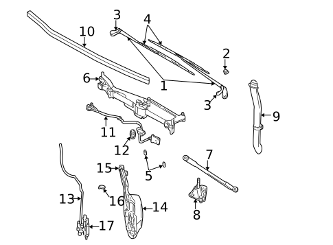 Wiper & Washer Components for 2004 Dodge Grand Caravan #0