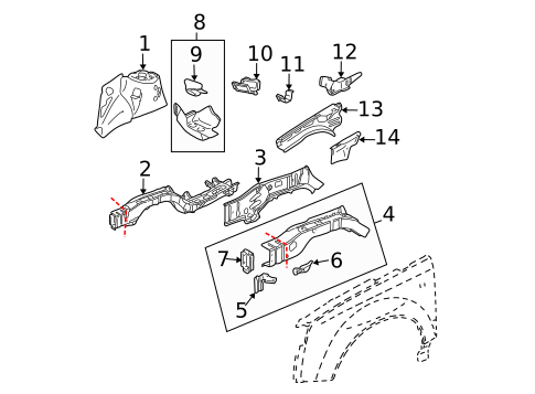 Inner Components for 2007 Saturn Vue #1