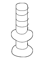 N90325701 - Body: Hood Insulation Pad Clip for Audi: A3, A3 Quattro, A4, A4 Quattro, A5 Quattro, A6, A6 Quattro, RS4, S4, S5, S6 Image