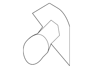 2K0827439 - Body: Hood Lift Support Stud for Audi Image