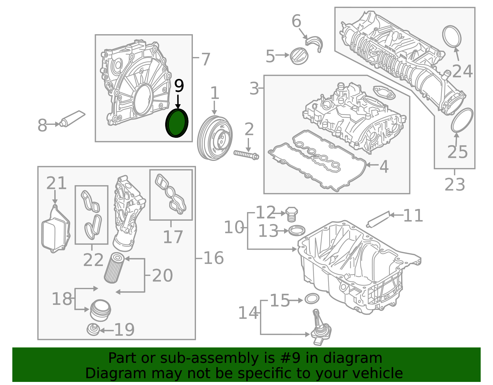 BMW Crankshaft Seal Front - Elring 11142249532