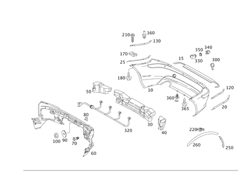 Rear Bumper for 2007 Mercedes-Benz SLK280 #0