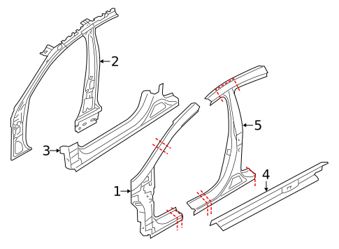 Center Pillar for 2015 Kia Optima #0