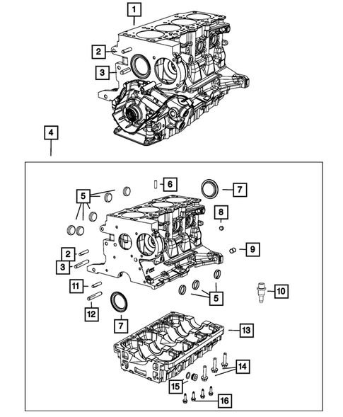 Cylinder Block for 2017 Fiat 500 #0