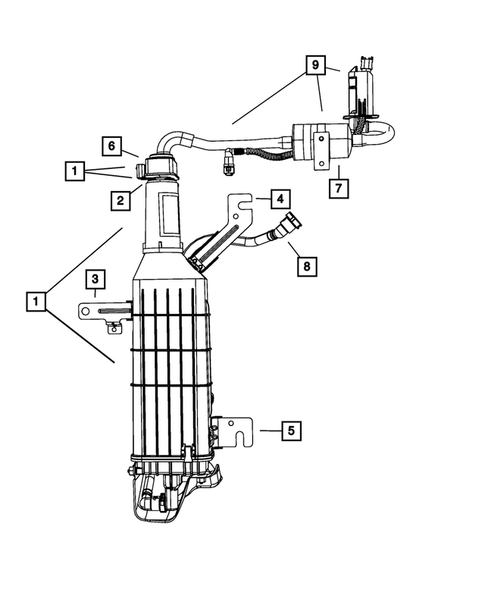 Vacuum Canister/Leak Detection Pump for 2008 Dodge Grand Caravan #0