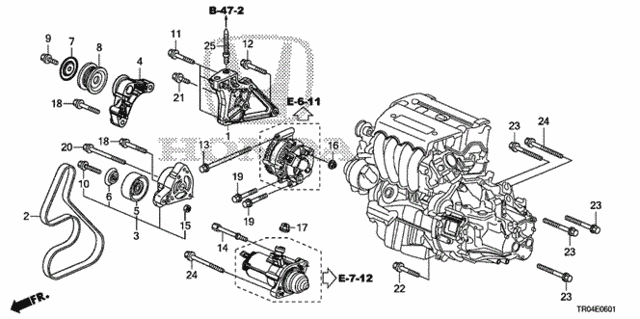 Alternator Bracket  - Tensioner (2.4L) for 2012 Honda Civic #0