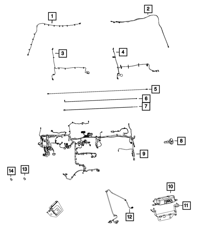 68307516AC - : Instrument Panel Wiring for Mopar Image
