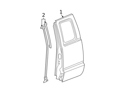 Door & Components for 2007 Dodge Dakota #2