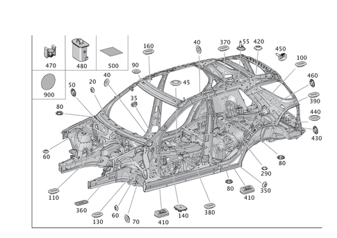 Expansion Plugs, Grommets for 2017 Mercedes-Benz GLS350d #0
