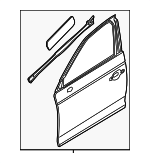 80A831051NSTL - : Door Shell for Audi: Q5, Q5 PHEV, Q5 Sportback, SQ5, SQ5 Sportback Image