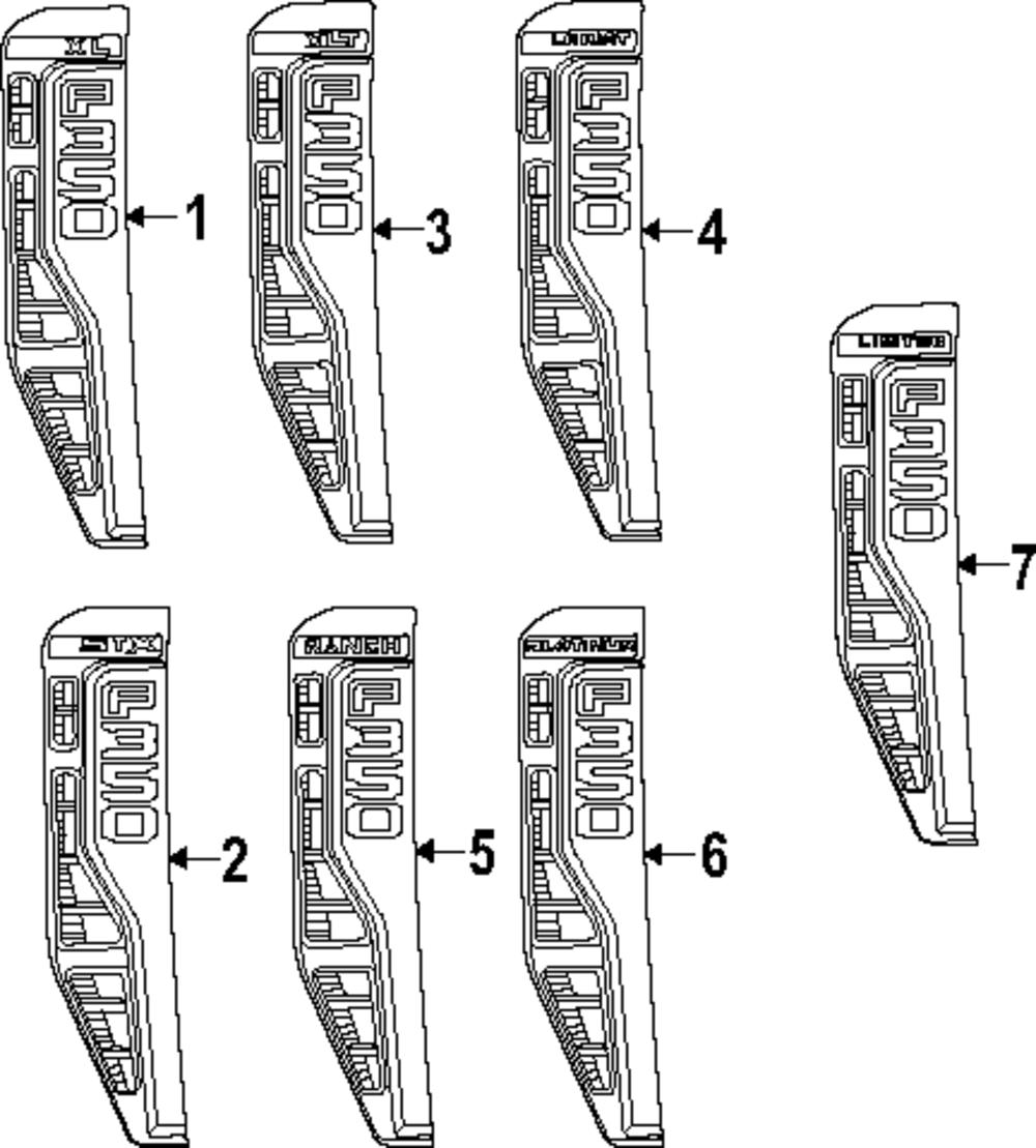 2023-2024 Ford F-350 Super Duty Nameplate PC3Z-16720-BX | TascaParts.com