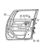 1RH48XDVAD - Interior Trim: Rear Door Trim Panel, Right for Dodge: Ram 2500, Ram 3500 | Ram: 2500, 3500 Image