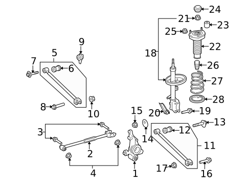 Rear Suspension for 2015 Toyota Venza #1