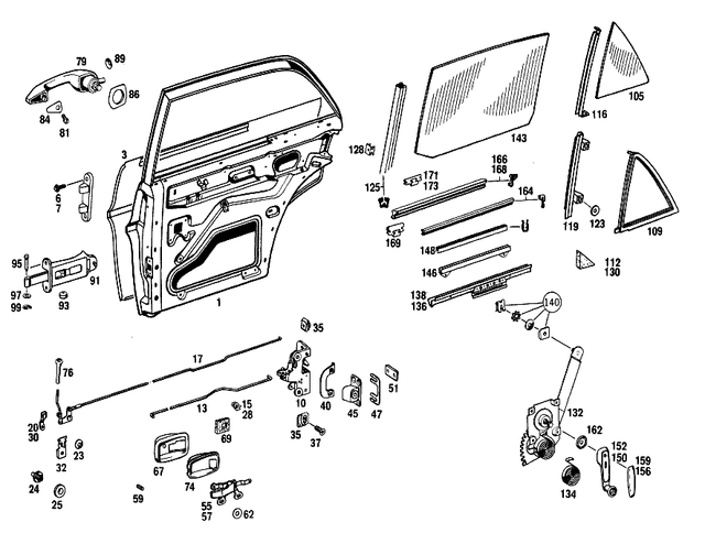 1087350402 - : Window Lifter for Mercedes-Benz: 220, 250S, 250SE Image
