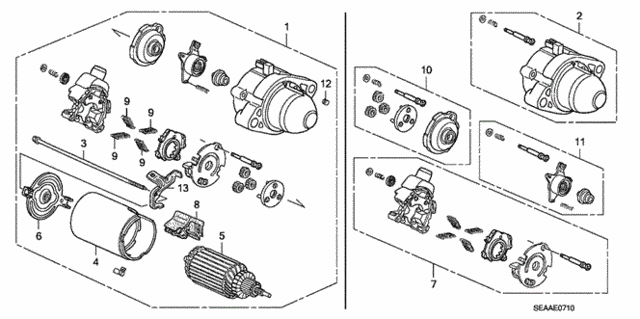Starter Motor (Mitsuba) for 2008 Acura TSX #0