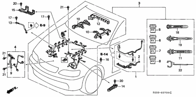 Engine Wire Harness for 1999 Acura RL #0