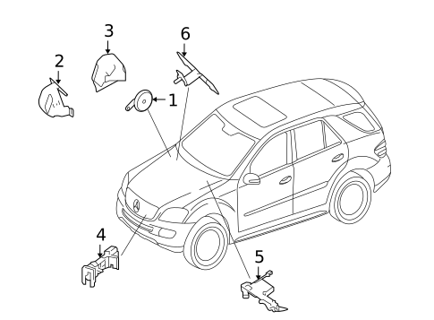 Anti-Theft Components for 2008 Mercedes-Benz ML320 #0