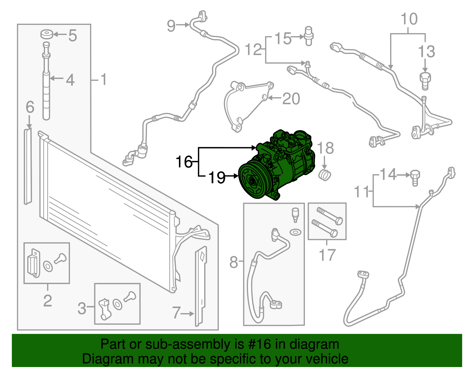 20112015 Audi Q7 Compressor 4E0260805AR Audi OEM Parts Online